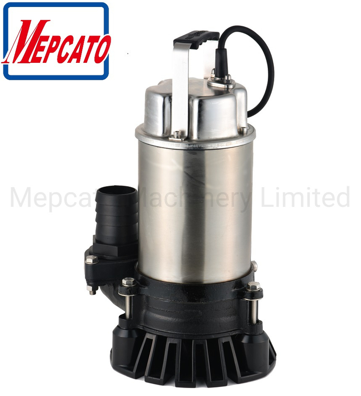 1HP Large Flow Sewage Eflluent Dirty Muddy Water Discharge Stainless Steel Electric Vertical Submersible Centrifugal Water Drain Pump with Stirring Device